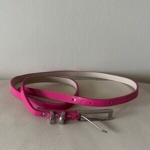 Pink Leather Belt